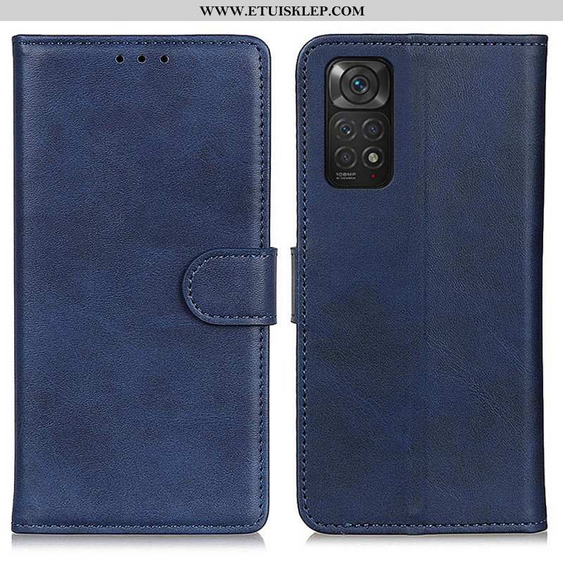 Etui Folio do Xiaomi Redmi Note 11 / 11S Retro Matowy Efekt Skóry